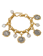 Load image into Gallery viewer, Coins with pearls Charming Bracelet - Aquadan.co