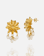 Load image into Gallery viewer, Golden Daisy Pearl Drops - Aquadan.co