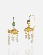 Load image into Gallery viewer, Golden Ocean Drop Earrings - Aquadan.co