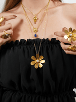 Load image into Gallery viewer, Golden Orchid Blossom Necklace - Aquadan.co