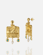 Load image into Gallery viewer, Golden Sphinx Elegance Earrings - Aquadan.co