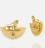 Load image into Gallery viewer, Golden Sphinx Majesty Earrings - Aquadan.co