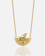 Load image into Gallery viewer, Golden Sphinx Pendant Necklace - Aquadan.co
