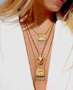 Load image into Gallery viewer, Golden Sphinx Turquoise Necklace - Aquadan.co