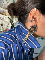 Load image into Gallery viewer, O Drop Earring with Crystals - Aquadan.co