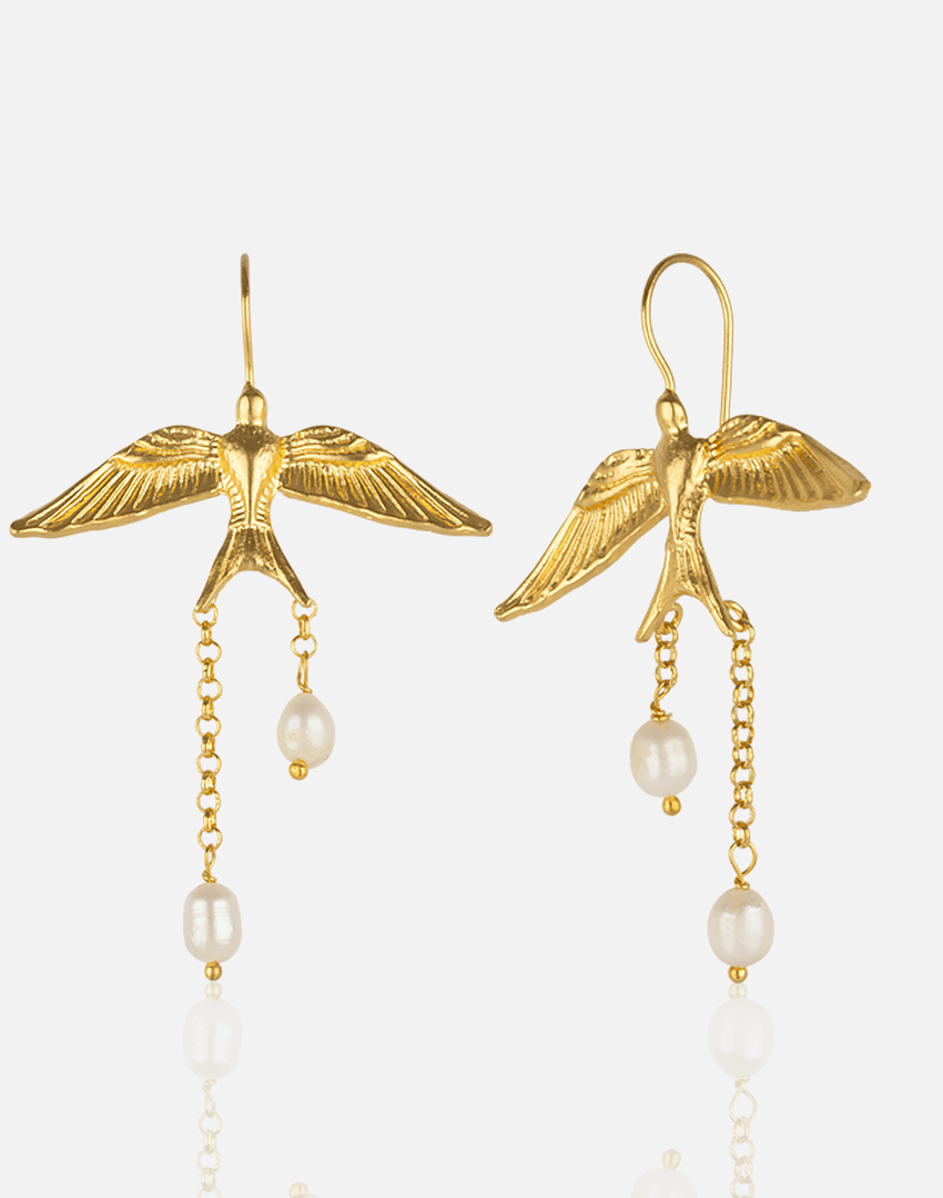 Flying Pearl Earrings - Aquadan.co