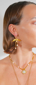 Load image into Gallery viewer, Flying Pearl Earrings - Aquadan.co