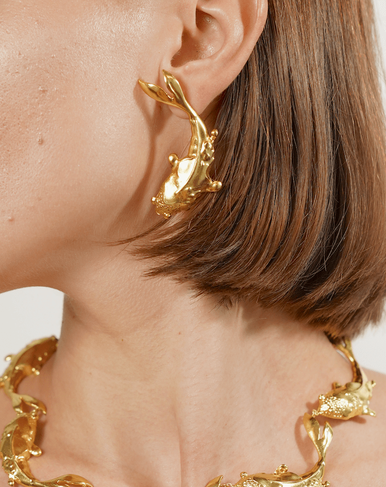 Gold Koi Fish Earrings - Aquadan.co