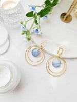 Cargue la imagen en el visor de la galería, Turquoise Circle Earring - Aquadan.co